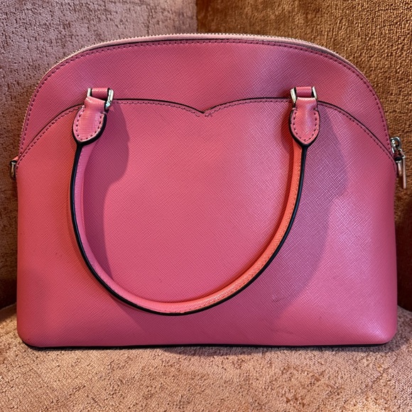 Kate Spade Payton Medium Dome Satchel in Garden Pink Saffiano Leather - Picture 2 of 14